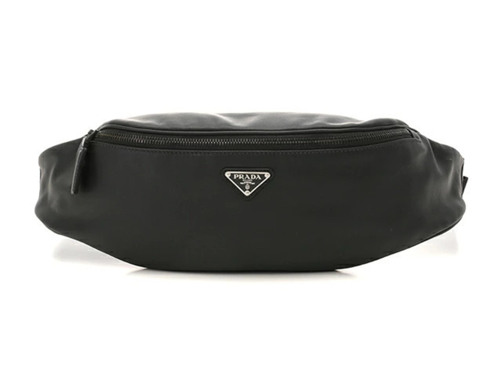 Prada Waist Bum Body Bag Calfskin Black